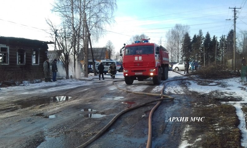 Пожар в Судиславском районе